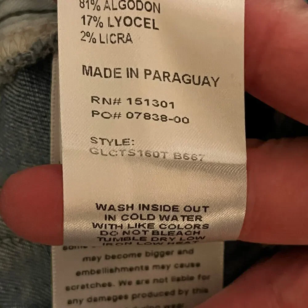 Good American Good Legs Distressed Skinny Jeans – Blue Wash, Size 6/28 - Picture 7 of 8